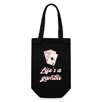 poker - Gift Bag for Bottles - black - Front