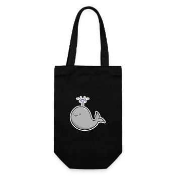 whale - Gift Bag for Bottles - black - Front