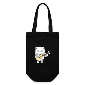 Panda with guitar - Gift Bag for Bottles - black - Front