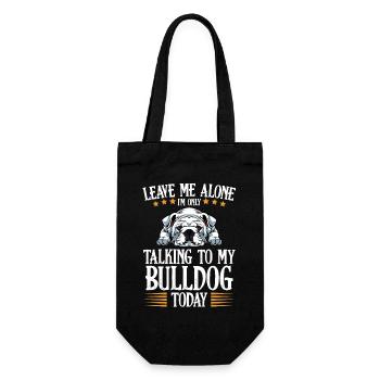 Nur Bulldog Gespräche Heute - Geschenkbeutel für Flaschen - Schwarz - Vorne