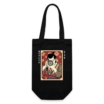 Kimono Kamera Portrait - Geschenkbeutel für Flaschen - Schwarz - Vorne