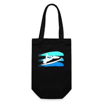 Jetski Fahrer Farbsplash - Geschenkbeutel für Flaschen - Schwarz - Vorne