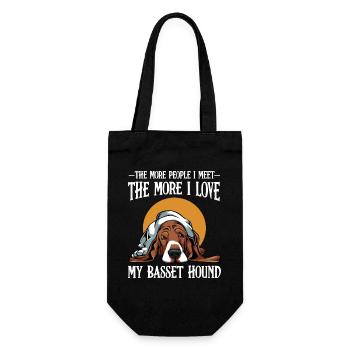 More love for Basset Hound - Gift Bag for Bottles - black - Front