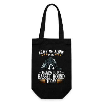 Leave Me Alone: Basset Hound Today - Gift Bag for Bottles - black - Front