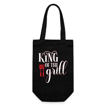 Grillkönig - Gift Bag for Bottles - black - Front