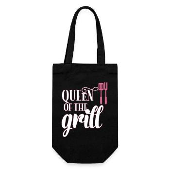 Grilling queen - Gift Bag for Bottles - black - Front