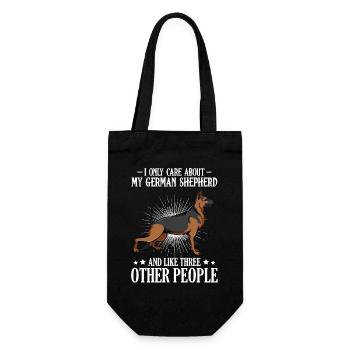 Meine DeutscheSchäferhund und Drei Andere - Geschenkbeutel für Flaschen - Schwarz - Vorne