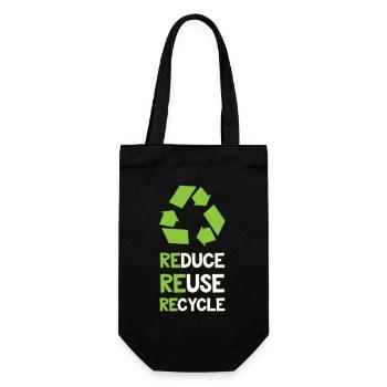 Environmental protection recycling - Gift Bag for Bottles - black - Front