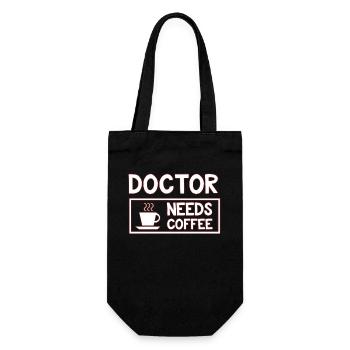 Doctor coffee - Gift Bag for Bottles - black - Front