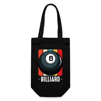 Billiard Eight-Ball Retro - Gift Bag for Bottles - black - Front