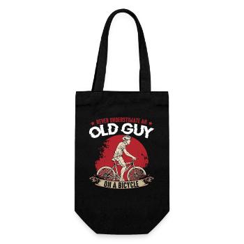 Old man on the bike - Gift Bag for Bottles - black - Front