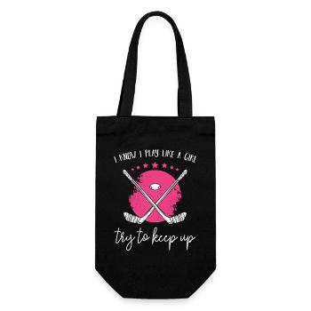 Je joue au hockey comme une fille - Sac à bouteille - noir - Devant
