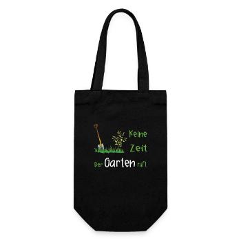Garten Gärtner Gartenarbeit Geschenk - Geschenkbeutel für Flaschen - Schwarz - Vorne
