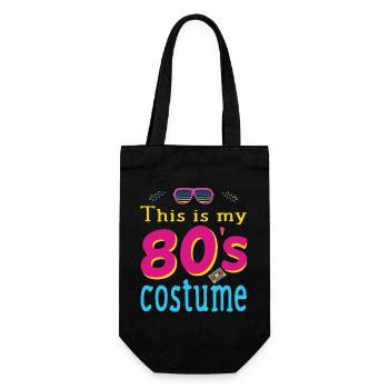 80s 90s Party Costume Outfit 80s 90s Motto - Gift Bag for Bottles - black - Front