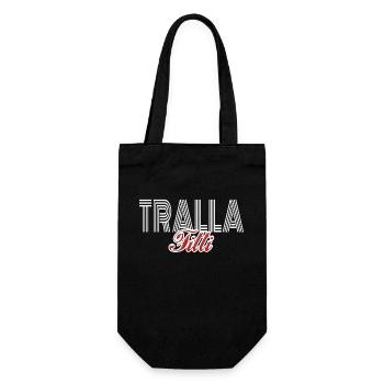 Trallafitti Typisch Ruhrpott Pott Tralla Fitti - Geschenkbeutel für Flaschen - Schwarz - Vorne