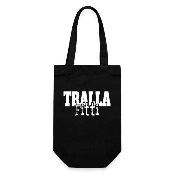 Trallafitti Typisch Ruhrpott Pott Tralla Fitti - Geschenkbeutel für Flaschen - Schwarz - Vorne