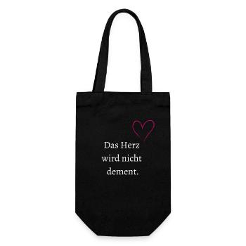 Le cœur ne devient pas dément. - Sac à bouteille - noir - Devant