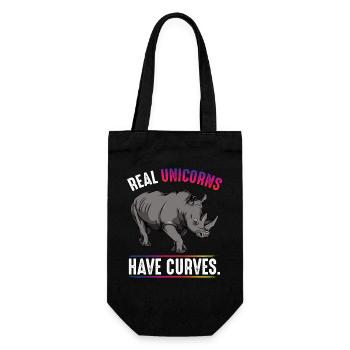 Real Unicorns have curves - Gift Bag for Bottles - black - Front