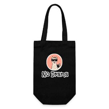 NO DRAMA LAMA - Gift Bag for Bottles - black - Front