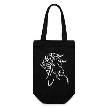 Horse horse - Gift Bag for Bottles - black - Front