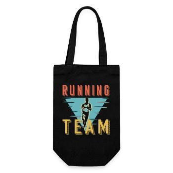 Retro Running Team Sprint Club Graphic - Gift Bag for Bottles - black - Front