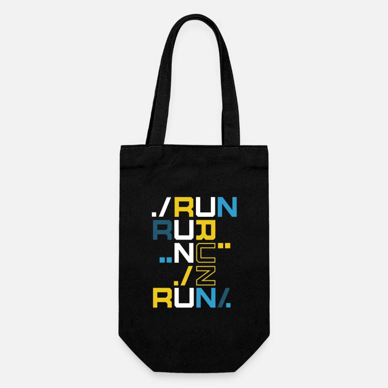 Chemise Run Run Run - Sac à bouteille - noir