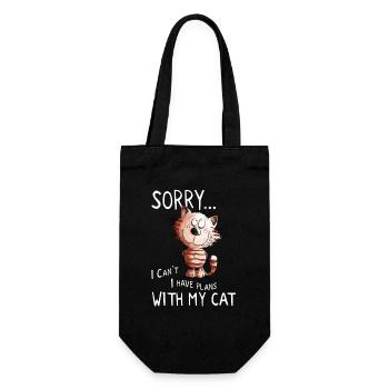 Sorry cat i cat motif comic sayings - Gift Bag for Bottles - black - Front