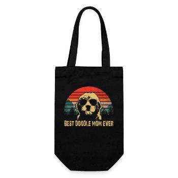 BEST DOODLE MOM EVER - Gift Bag for Bottles - black - Front