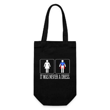 It Was Never A Dress Superhero Girl Power - Gift Bag for Bottles - black - Front