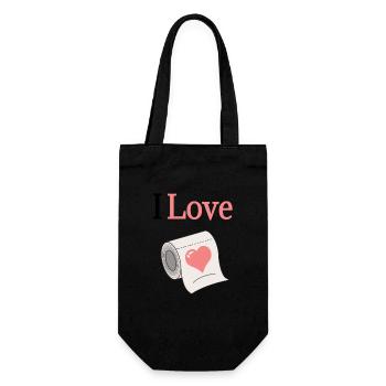 J’aime le papier toilette - Sac à bouteille - noir - Devant