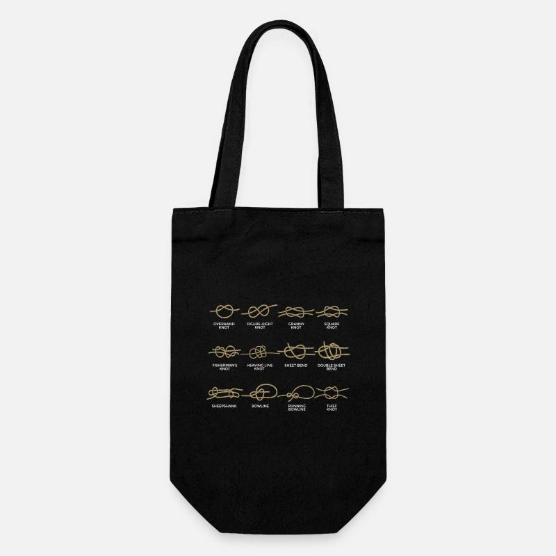 Boote Knotenkunde Knoten - Geschenkbeutel für Flaschen - Schwarz