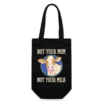 Vegan vegan cow - Gift Bag for Bottles - black - Front