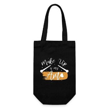Make Up ist meine Kunst - Geschenkbeutel für Flaschen - Schwarz - Vorne