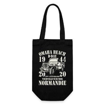 Omaha Beach D-Day 1944-2020 76th Anniversary - Gift Bag for Bottles - black - Front