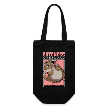 Cute Mouse Abundance Chinchilla - Gift Bag for Bottles - black - Front
