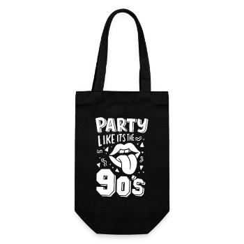 90s - Gift Bag for Bottles - black - Front