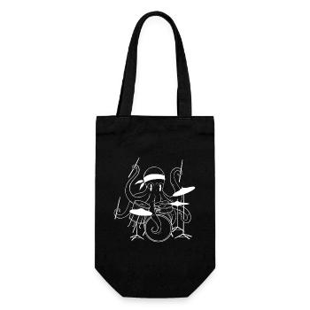 Octopus Drums - Gift Bag for Bottles - black - Front