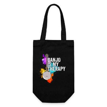 Banjo - Banjo Is My Therapy - Gift Bag for Bottles - black - Front