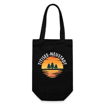 Titisee Neustadt Souvenir Schwarzwald Baden - Geschenkbeutel für Flaschen - Schwarz - Vorne