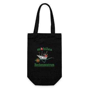 Garten Gärtner Hobbygärtner mobiles Rechenzentrum - Geschenkbeutel für Flaschen - Schwarz - Vorne