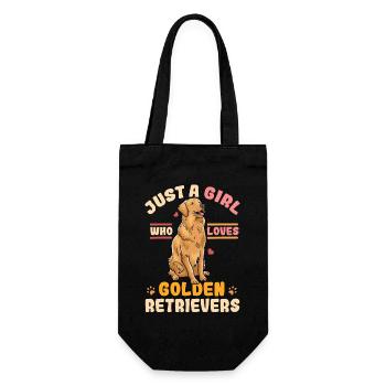 Golden Retriever - Gift Bag for Bottles - black - Front