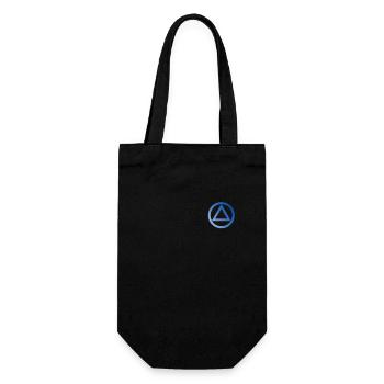 Anonyme Alkoholiker Symbol Logo AA NA Anti Alkohol - Geschenkbeutel für Flaschen - Schwarz - Vorne