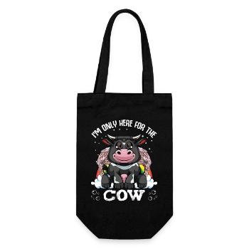 Kuhkawaii Humor - Geschenkbeutel für Flaschen - Schwarz - Vorne