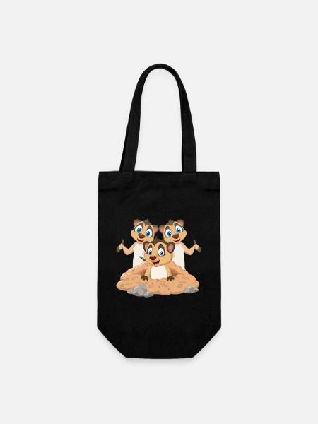 Chemise enfant dessin animé suricate - Sac à bouteille - noir