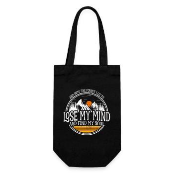 Into The Forest I Go To Lose My Mind Find My Soul - Gift Bag for Bottles - black - Front