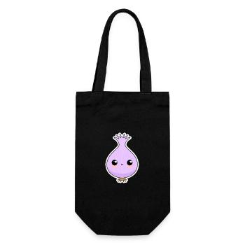 Motif mignon d’autocollants violets en forme d’oignon - Sac à bouteille - noir - Devant