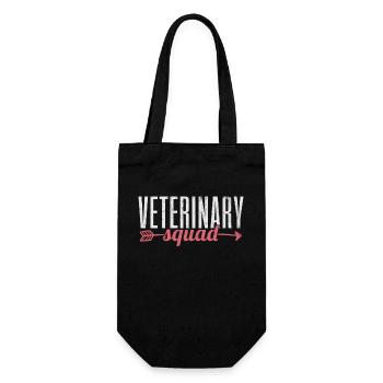 Veterinarian Assistant Veterinarian Helper - Gift Bag for Bottles - black - Front