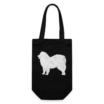 Samojede Samoyed Hundebesitzer - Geschenkbeutel für Flaschen - Schwarz - Vorne