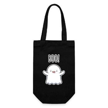 Boo Ghost – Doux Fantôme d’Halloween - Sac à bouteille - noir - Devant