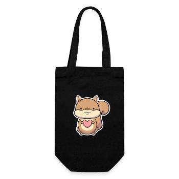 squirrel - Gift Bag for Bottles - black - Front